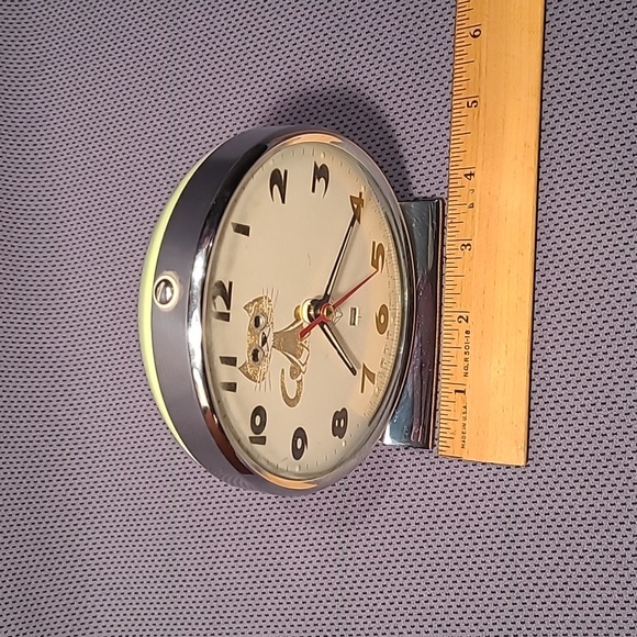 Vintage Retro Animated Moving Eyes Cat Alarm Clock - Picture 4 of 11